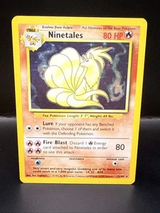 Pokemon Card - Ninetales Base Set 12/102 Holo Rare - Picture 1 of 5