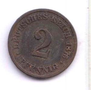 GERMANY DEUTSCHLAND 2 Pfennig 1875B (AH451) - Picture 1 of 2
