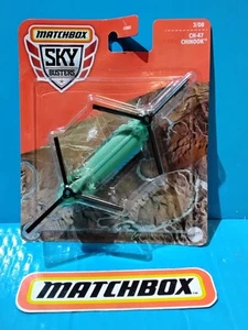2020 MATCHBOX SKY BUSTERS #3 CH-47 CHINOOK HELICOPTER FOREST RANGER MINT GREEN  - Picture 1 of 5