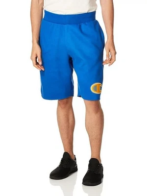 Champion NWT Reverse Weave Cutoff Shorts Blue Big C Logo Mens Size XL MSRP $50 - Image 1 of 4