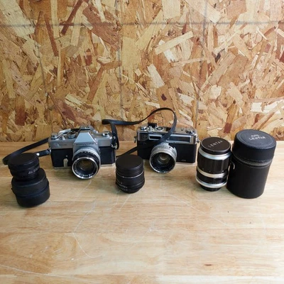 Yashica Electro 35 & Mamiya 1000 DTL Cameras and Lenses Lot - As Is For Parts - Image 1 of 4