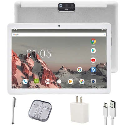 10 In Android 10 4G LTE HD Tablet Computer PC GPS Wifi Dual Camera 8G RAM 256G - Image 1 of 4