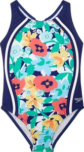 Speedo L137818 Niñas Estampado Floral Deportivo Empalme Espalda Corredora Una Pieza Talla 10 - Imagen 1 de 4