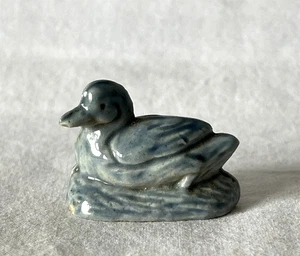 Vintage Wade Whimsies Porzellan Keramik blaue Ente Ornament Figur #22-898 - Bild 1 von 9