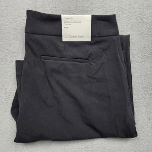 Calvin Klein Womens Slacks Size 8 Black Wide Leg Flat Front Dress Pants NWT - Picture 1 of 13