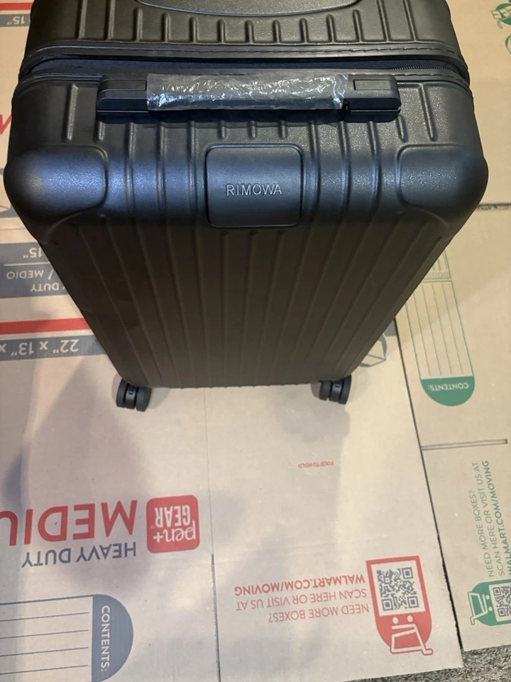 RIMOWA 21.7’ Cabin Carry on Travel Luggage Matte Black Free Shipping *Small Dent - Image 1 of 4