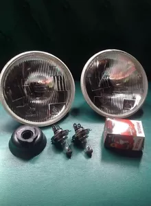 Head Lights Lamps BEAM H4 7" DATSUN 1000 1200 1500 112 113 200SX - Picture 1 of 2