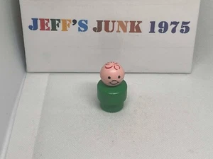 Green Shirt Boy Fisher Price Little People figure Wooden Vintage 1960's red hair - Picture 1 of 5