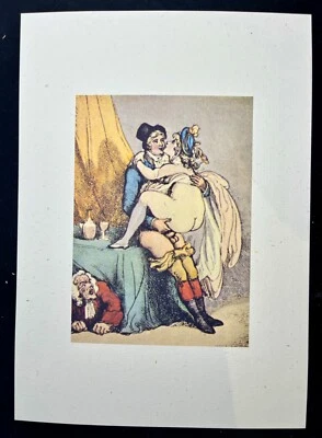 Victorian erotic Artprint Karikatur Rowlandson  „Der wilde Ritt - Cowgirl Style“ - Bild 1 von 3