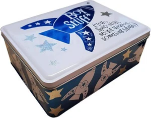 Bright Side Boy Stuff  Space Design Storage Tin - Novelty Tin Birthday Gift Idea - Picture 1 of 1