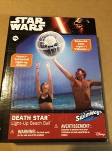 Star Wars Death Star Gray Large 14" Light Up Inflatable Beach/Swimming Pool Ball - Picture 1 of 2