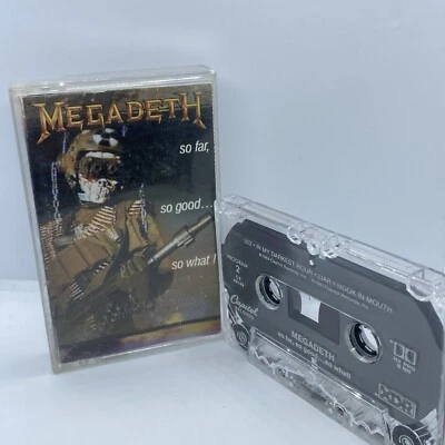 Megadeth So Far So What Cassette Tape 1988 Capitol Records USA Import Rare - Image 1 of 4