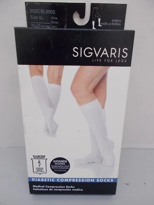 SIGVARIS 602C WOMENS 18-25 DIABETIC COMPRESSION SOCKS - Image 1 of 2