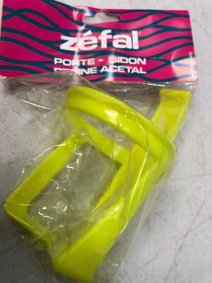 Zefal Bicycle Bike Water Bottle Cage Neon Yellow Plastic - Image 1 of 4