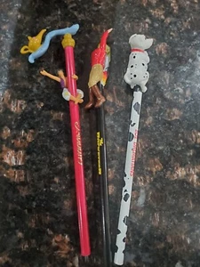 Disney 3 Collectible Applause Pencil Topper Aladin  Rocketeer 101 Dalmatians - Picture 1 of 5