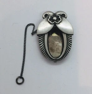 Vestido Georg Jensen Dinamarca Antiguo Plata Esterlina Cactus Flor Clip No. 227 - Imagen 1 de 6