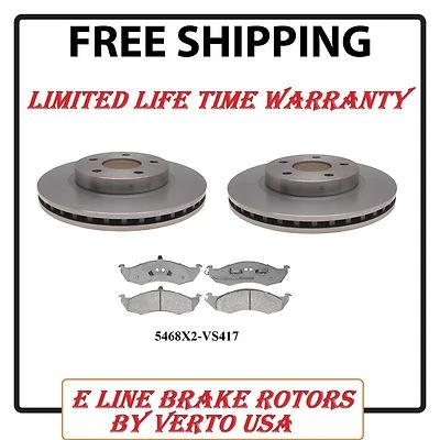 Kit de rotores de freno delanteros y pastillas metálicas para Ford Thunderbird y Mercury Cougar  Foto 1 de 3