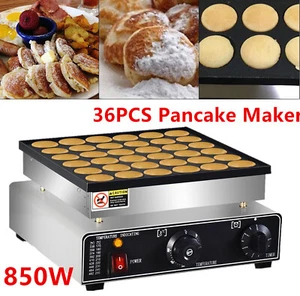 36Pcs Poffertjes Baker Mini Dutch Pancake Maker Commercial Waffle Baker Machine - Picture 1 of 12