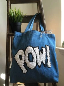 Zhuu USA POW! Denim Tote Bag - Picture 1 of 3