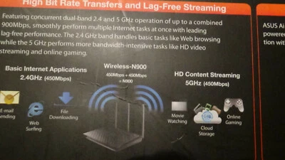 Asus RT-N66R Gigabit Router Dual-Band Wireless-N900 - Image 1 of 4