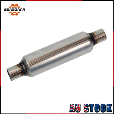Steel 2" Inch Exhaust Hotdog Resonator Muffler Glass Pack 12" Long High Flow New - image 1 of 4