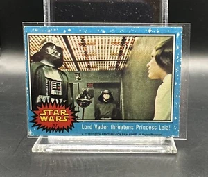1977 Topps Star Wars #17 Lord Earth Vader Threatens Princess Leia Organa Blue - Picture 1 of 2
