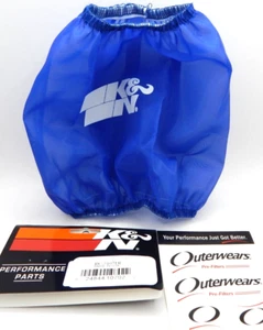 K&N Blue Pre Filter Air Cleaner Open Top Wrap Cover RC-5107 6.5" Tall 4.5 to 7.5 - Picture 1 of 9