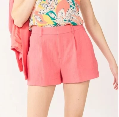 Nine West Cruz Coral High Rise Walking Shorts Sz M - Image 1 of 4