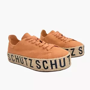 Schutz sneaker donna stringate trifoglio espadrillas arancione plateau scamosciato taglia 9 - Foto 1 di 8