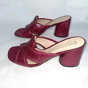 MARC JACOBS Womens Pink Aurora Slip On Leather Heeled Sandal 39 US9 $100 - Picture 1 of 7