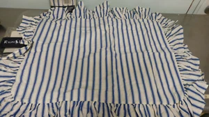 Vintage Ralph Lauren Pillow Sham Blue Stripe Ryan-Standard or King 1990 Cotton - Picture 1 of 24