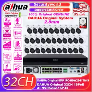 DAHUA IP Camera SMD Plus Kit 32CH 16POE AI NVR CCTV SyStem 8MP 4K WizSense Lot 9 - Picture 1 of 22