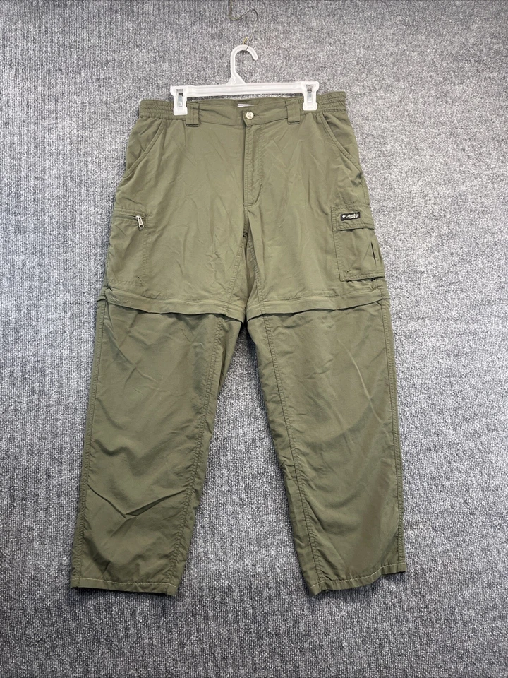 Columbia GRT Pants Women Large Green Cargo Hiking Convertible to Shorts - Image 1 of 4