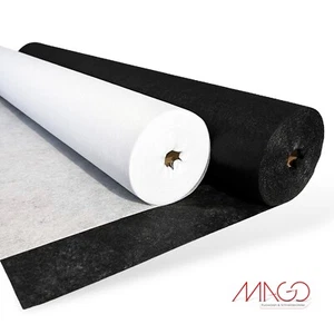 Bügelvlies, Bügeleinlage,Vliesstoff von Webereinlagen, 25-46G/m2 schwarz weiß - Bild 1 von 3