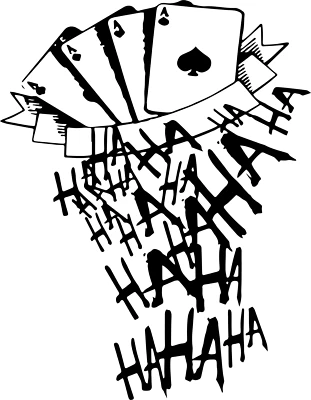 Vinilo Calcomanía Coche Camión Adhesivo Pared Batman Harley Quinn - Joker HAHA Tarjetas Foto 1 de 4