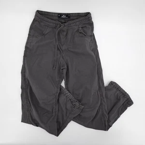 Hollister Parachute Baggy Pants Womens Extra Small Gray Pull On Drawstring Adjus - Picture 1 of 11