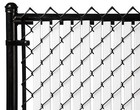 Chain Link White Double Wall Tube™ Privacy Slat For 4ft High Fence Bottom Lock