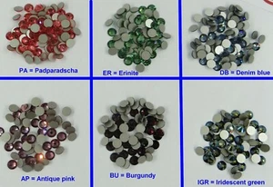 MIX SS30-3 *** Lot de 24 strass Swarovski fond plat 6,4mm mix 6 couleurs - Picture 1 of 4