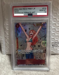 Tarjeta PSA 10 Nami OP01-016 Manga Arte Antiguo UNA PIEZA La Mejor Japonesa PRB-01 - Imagen 1 de 2