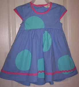 GIRLS~MATILDA JANE~BLUE SHORT SLEEVE COTTON BLEND POLKA DOT DRESS SIZE:2 - Picture 1 of 4