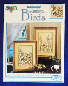 Catherine McClung's Summer Birds Color Charts Cross Stitch Field Flowers Indigos - Picture 1 of 2