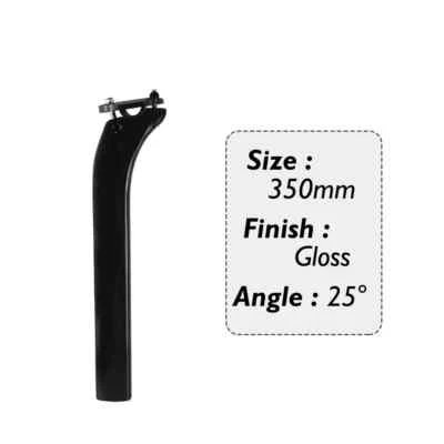 Tubo de asiento de bicicleta de carretera/montaña de carbono de 0/25 grados tija de sillín de bicicleta MTB 100*350 mm Foto 1 de 4