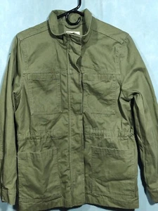 VINTAGE AMERICA Army Green Heavy Canvas Anorak Jacket Women’s Small - Picture 1 of 11