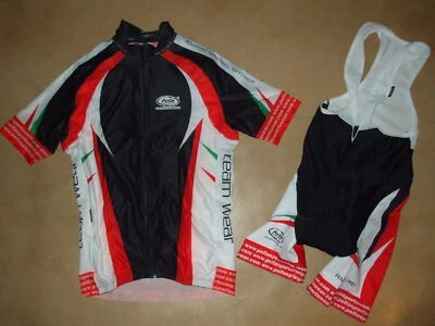 NUEVO - Kit de ciclismo Pella, ropa de equipo negra/roja, para hombre M Foto 1 de 4