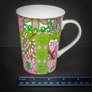 Lilly Pulitzer Coffee Mug Tea Cup 'Lead a Colorful Life' Butterflies Floral - Picture 1 of 7