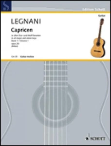 Luigi Legnani Caprices Op. 20 Sheet Music Volume 1 NEW Schott 049010800 - Picture 1 of 1