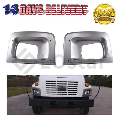 Left & Right Headlight Bezel Trim Fits 03-09 C6500 C7500 C8500 15173202 15173201 - Image 1 of 4