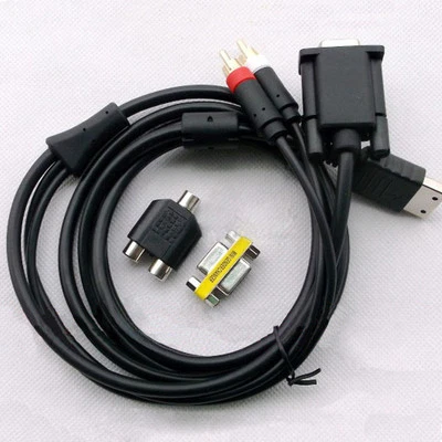 VGA High Definition Cable RCA Sound Adapter HD box PAL NTSC For SEGA Dreamcast - Image 1 of 2