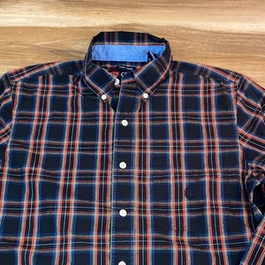 Chaps Mens Plaid Easy Care Button Down Shirt Small Long Sleeve Classic Fit - Picture 1 of 7