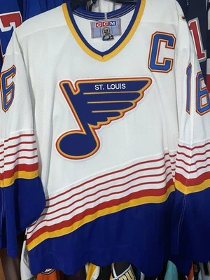 MiC!! St Louis Blues CCM Jersey Size XL Specially Customized Brett Hull Blues - Image 1 of 4